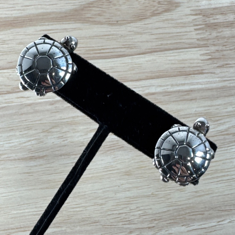 Sheldon Turtle Earrings 925 Sterling Silver Turtle Earrings Saint By Sarah Jane